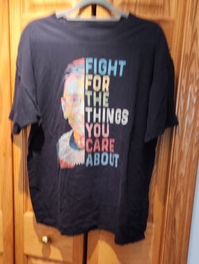 Black Graphic Tee - Fight For The Things You Care About